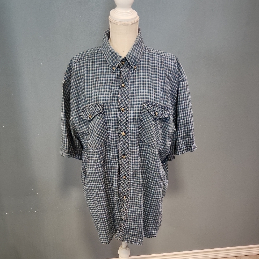 Most Wanted Western Buttondown Cotton Thick Plaid Shirt Vintage90's Cowboy Rodeo